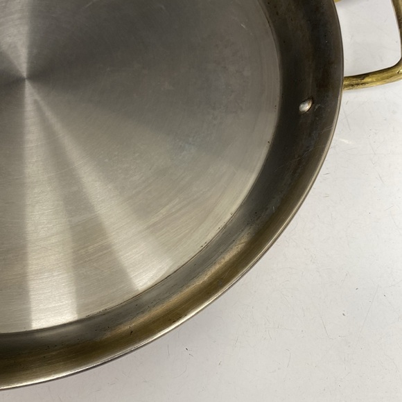 Copper Bottom Paella Pan Brass Handled 15 Inch - Picture 11 of 17